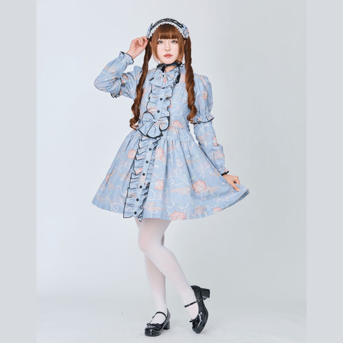 マカロン・パレット ワンピース (サックスブルー)