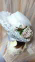 白×薄紫薔薇スペシャルフェルトハット