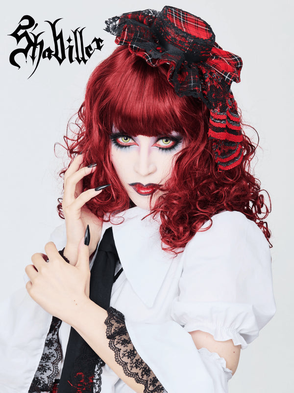 【受注生産】The noble red queen ミニハットver.赤チェック