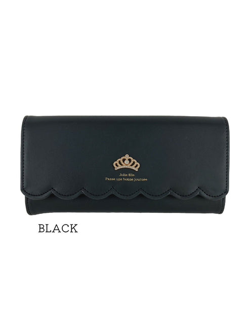 みんなプリンセス長財布 LL-1031 【ブラック ピンク ラベンダー】