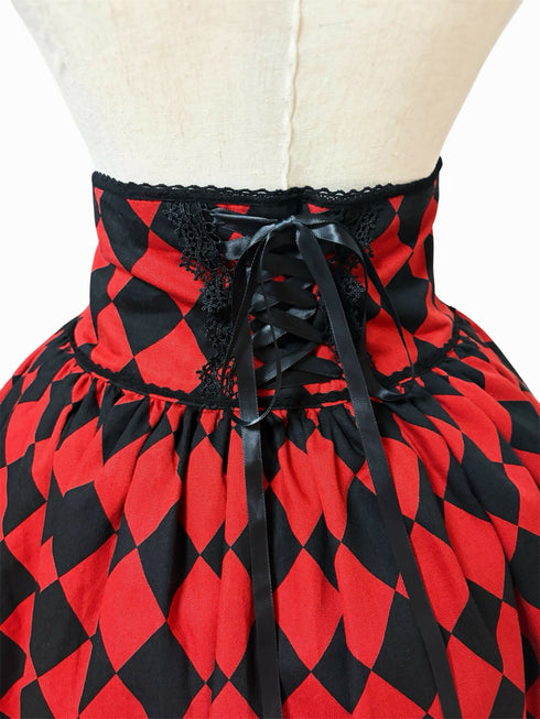 【受注生産】The noble red queenスカート ver.ダイヤチェック