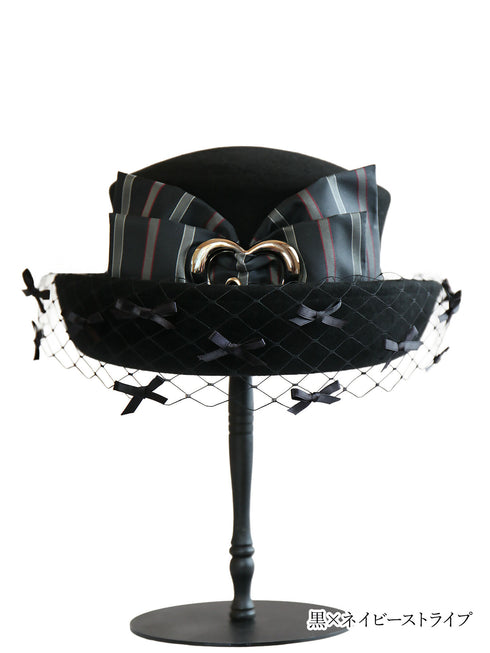 Mayfair regimental リボンハット