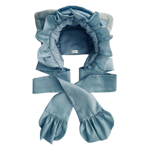 猫のボンネット 空色ブルー