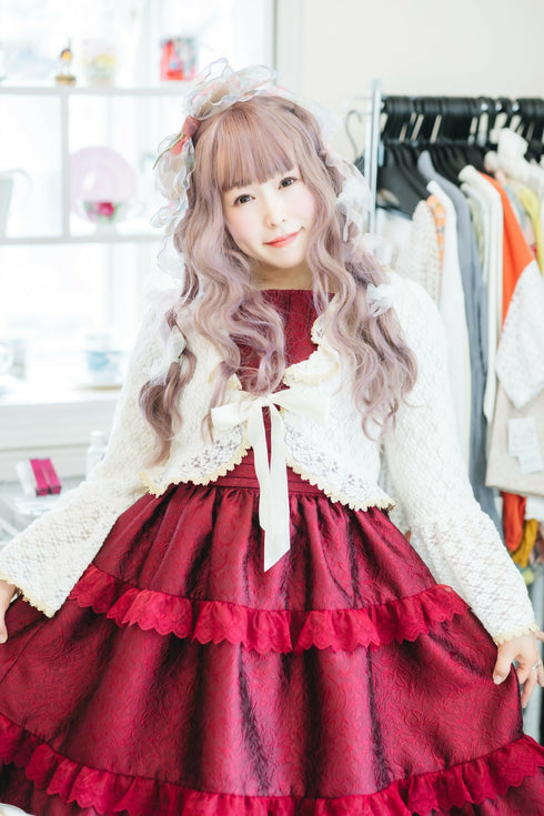 Noir Rose Jacquard Dress(ボルドー)