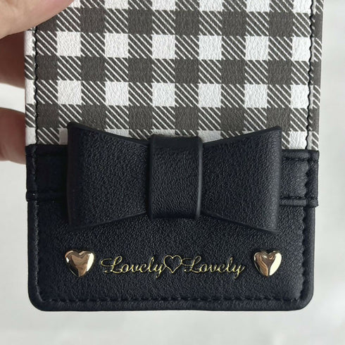 ときめきギンガムパスケース LL-1020 【ブラック ピンク サックスブルー】