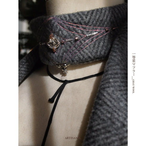 【AW限定】-ˋˏ一等星マフラー(カラー名:GRAY WOOL)ˎˊ-