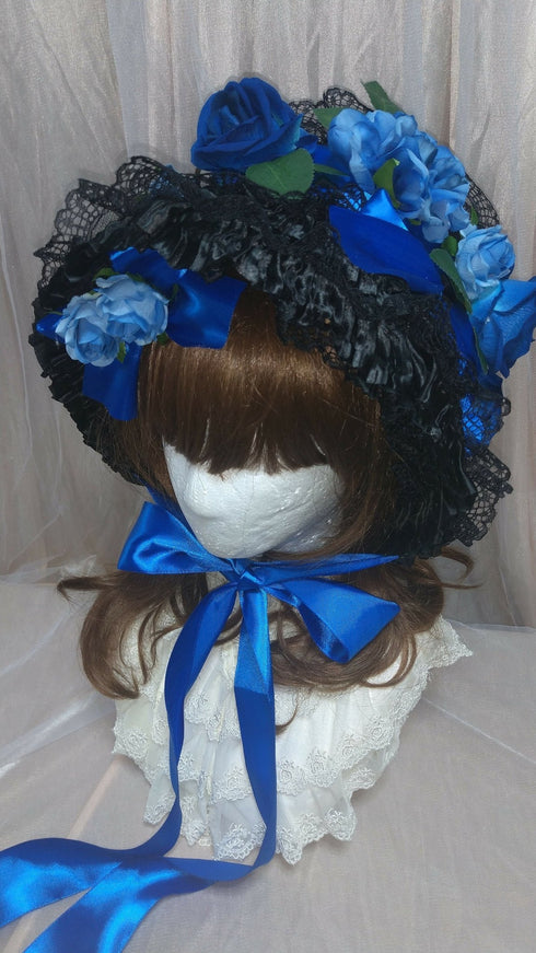 総レーススペシャルボンネット黒×青