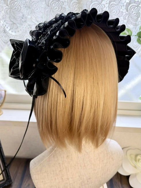 エナメル薔薇 ヘッドドレス