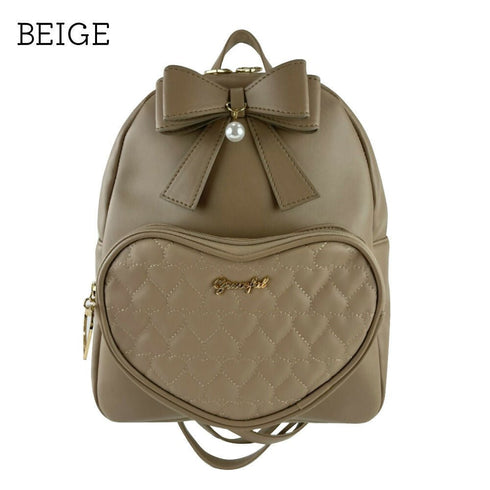 ハート♡を運んでリュック LL-1008 【ブラック ベージュ ラベンダー】