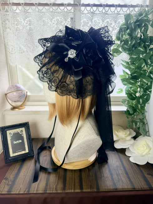エナメル薔薇 ベール BK