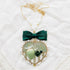 抹茶色ハートとディップいちごのネックレス