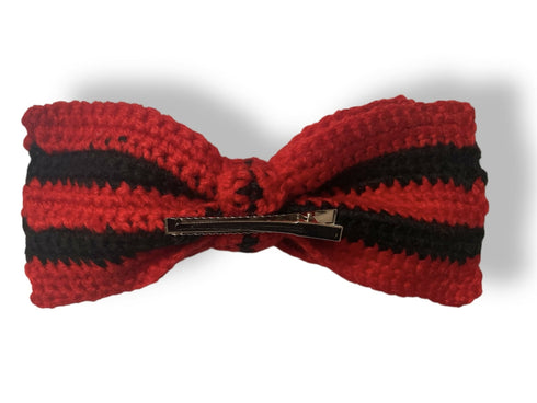 【BABY Sanctuary× s'habillerコラボ商品】血塗れの眼球赤黒ニットBIGリボンver.センタースタッズ