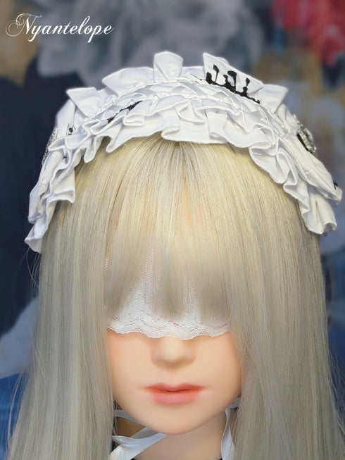【GLM15】滴るヘッドドレス(ブラック、ホワイト) ゴスロリ ロリータ ロリィタ ハロウィン