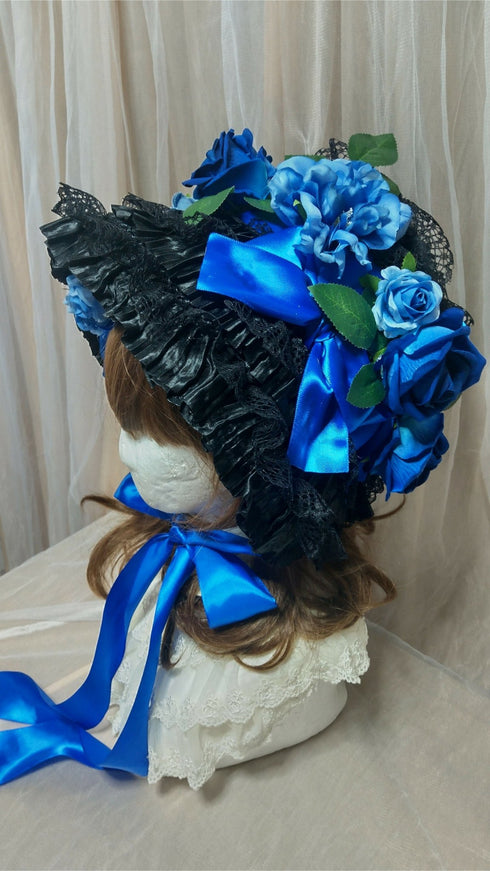 総レーススペシャルボンネット黒×青