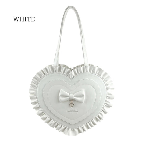ハートで主役トート LL-1029 【ブラック ホワイト】