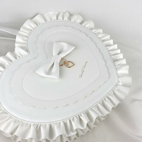 ハートで主役トート LL-1029 【ブラック ホワイト】