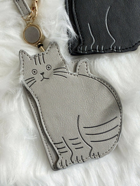 にゃーにゃーパスケース JW-0615 【ブラック/グレー/アイボリー】