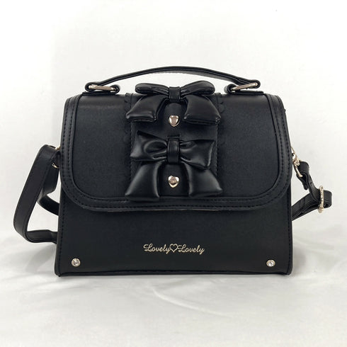 きゅるるんりぼんミニショルダー LL-1028【ブラック アイボリー】