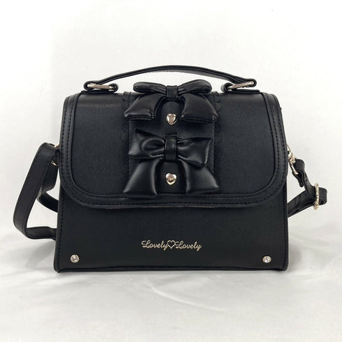 きゅるるんりぼんミニショルダー LL-1028【ブラック アイボリー】