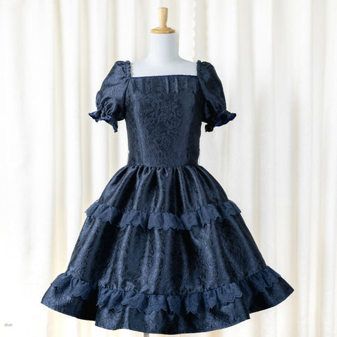 Copy of Noir Rose Jacquard Dress(ネイビー)