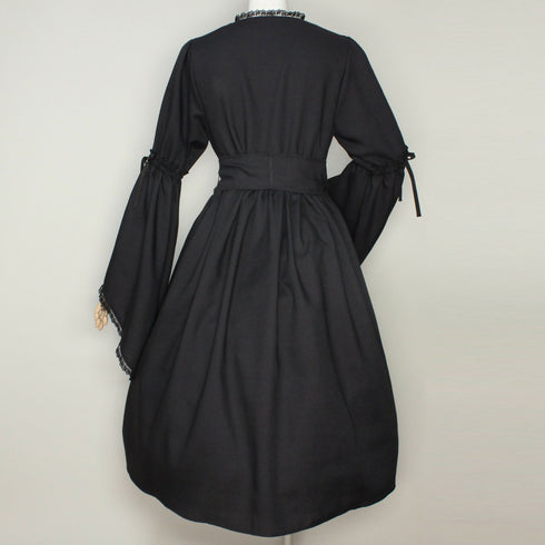 ピンタック姫袖ワンピース