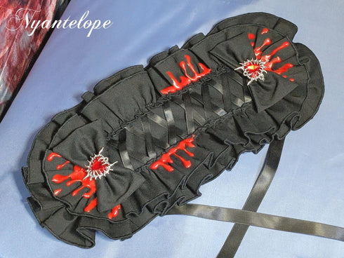 【GLM13】滴るヘッドドレス(ブラック、ホワイト) ゴスロリ ロリータ ロリィタ ハロウィン