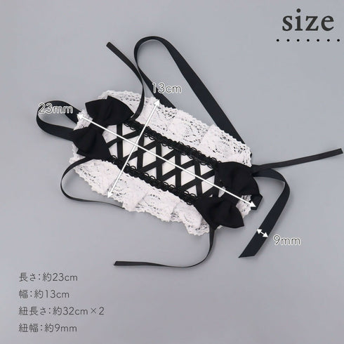 コルセットレース 犬用 ヘッドドレス Lolitails