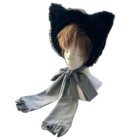 猫のボンネット ブラック