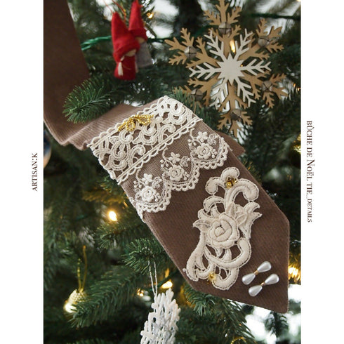 【クリスマス限定】-ˋˏラッピングネクタイ(カラー名:ブッシュドノエル)ˎˊ-