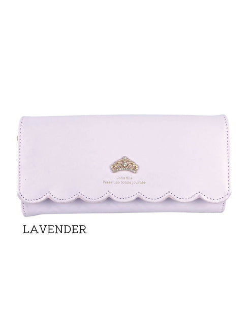 みんなプリンセス長財布 LL-1031 【ブラック ピンク ラベンダー】