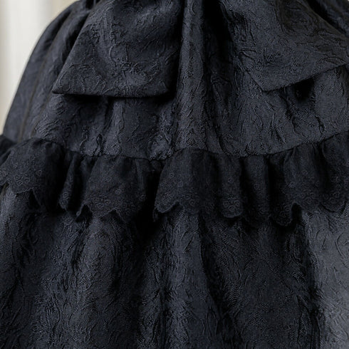 Noir Rose Jacquard Dress(Blk)
