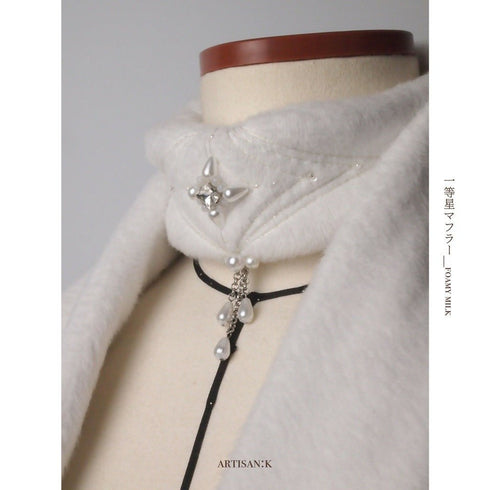 【AW限定制作】-ˋˏ一等星マフラー(カラー名:FOAMY MILK)ˎˊ-