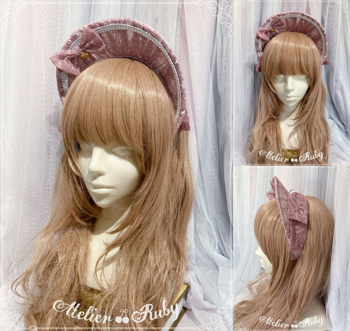 総レースボンネットカチューシャ – Gothic and Lolita Mall