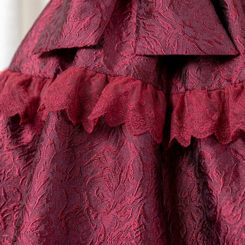 Noir Rose Jacquard Dress(ボルドー)