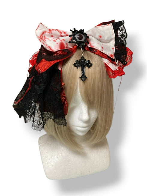 【DR3SS CODE / BABY Sanctuary × s'habiller コラボ商品】鮮血ノ眼球BIGリボン