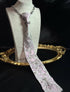 Pink Gray lace tie