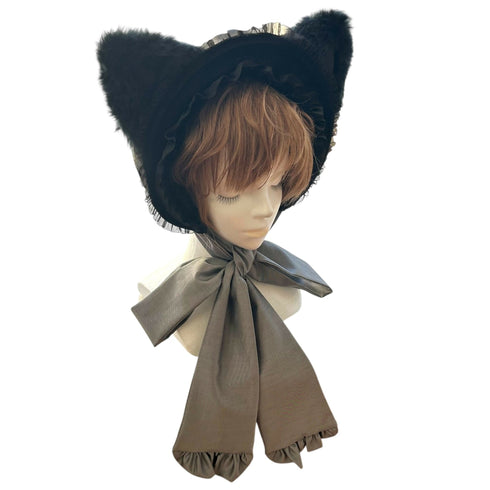 猫のボンネット ブラック