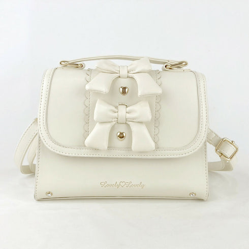 きゅるるんりぼんミニショルダー LL-1028【ブラック アイボリー】