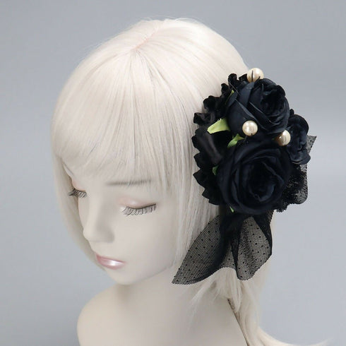 ローズとパール リボン ヘッドドレス Lolitails+