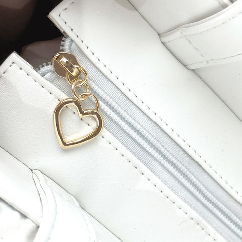 ハートで主役トート LL-1029 【ブラック ホワイト】