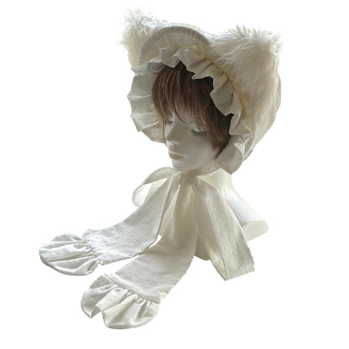 猫のボンネット オフホワイト