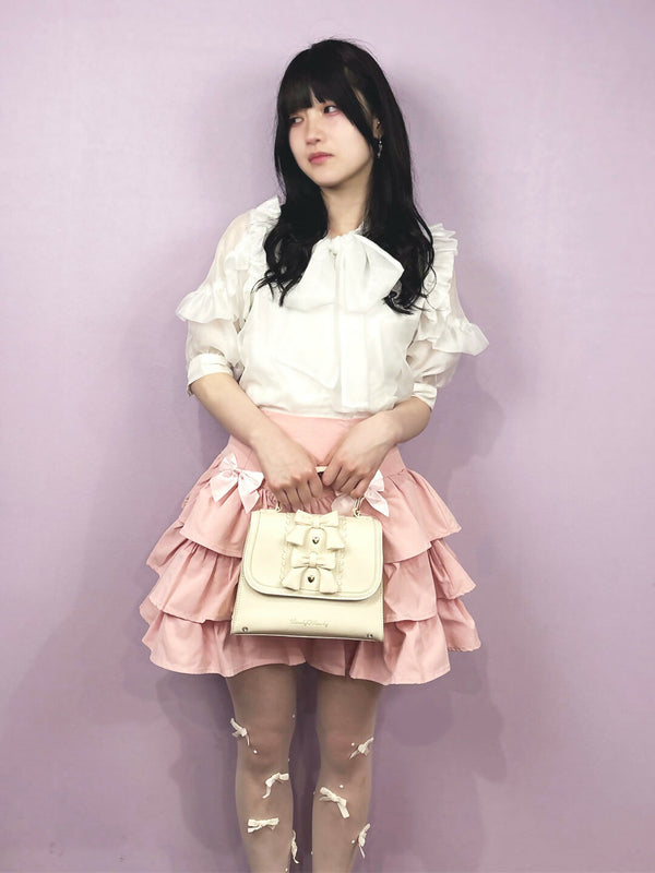 きゅるるんりぼんミニショルダー LL-1028【ブラック アイボリー】