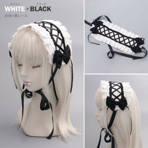 コルセットレース ヘッドドレス Lolitails+