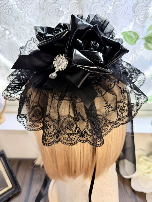 エナメル薔薇 ベール BK