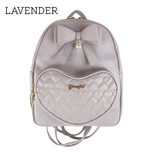 ハート♡を運んでリュック LL-1008 【ブラック ベージュ ラベンダー】