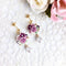 薔薇の花束(パープル、ピアス・イヤリング)