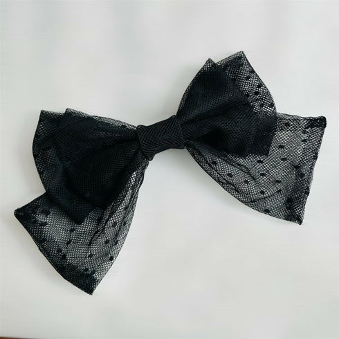うさぎのヘッドドレス グレー×ブラックストライプ