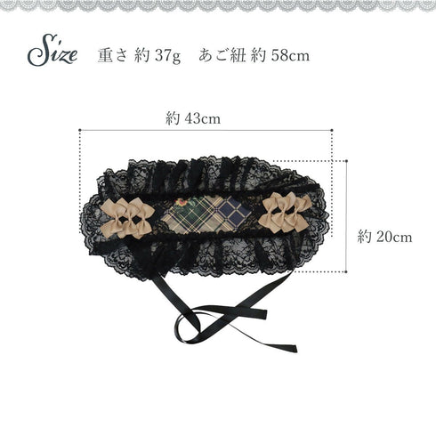 夢幻の琥珀薔薇タータンヘッドドレス