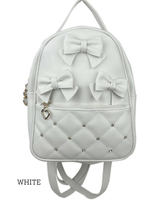 きらめき☆りぼんミニリュック LL-1034 【ブラック ホワイト】