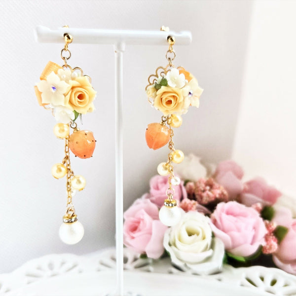 Otome Biyori (Orange, Earrings・Clip-ons)